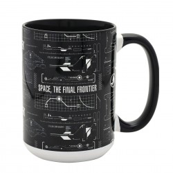 Star Trek Tech Black & White 15oz Mok