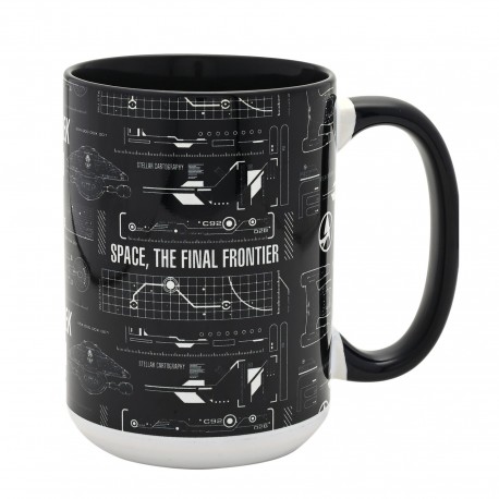 Star Trek Tech Black & White 15oz Mok