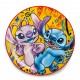 Disney Lilo & Stitch - Groot Bord D31cm - Stitch & Angel Geel