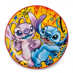 Disney Lilo & Stitch - Serving Plate D31cm - Stitch & Angel Yellow