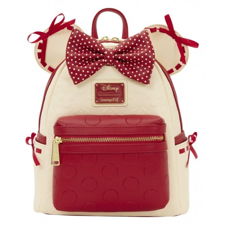 Loungefly Minnie Mouse - Rock the Dots 10" Faux Leather Mini Backpack