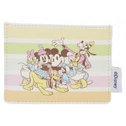 Disney Mickey & Friends - Rainbow Stripes 3" Faux Leather Card Holder