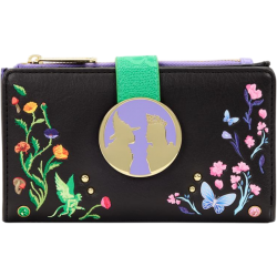 Loungefly Wicked (2024) - Glinda & Elphaba Floral & Lace 4" Faux Leather Flap Wallet