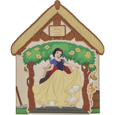 Loungefly Snow White and the Seven Dwarfs - Cottage 12" Faux Leather Mini Backpack
