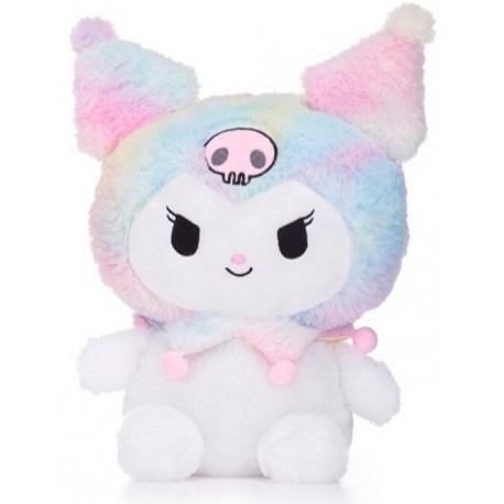 Sanrio - Kuromi (Regenboog) Hello Kitty Fluffy Knuffel 30 cm
