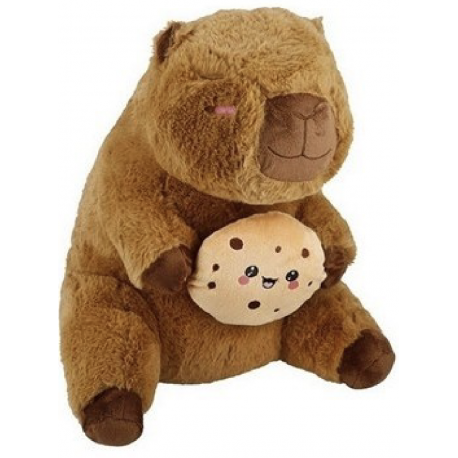 Capybara Plush with Foodie Cookie 40cm