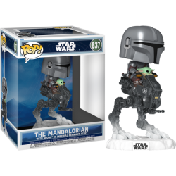 Funko Pop 837 The Mandalorian with Grogu in Imperial Remnant AT-RT (Deluxe), Star Wars
