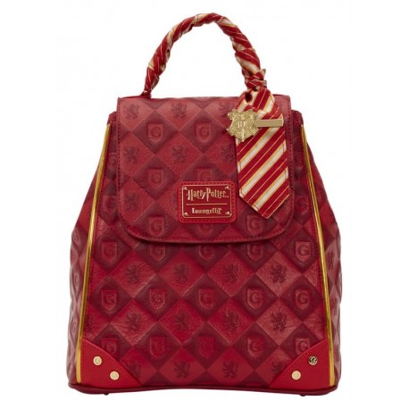 Loungefly Harry Potter - Gryffindor 10" Faux Leather Mini Backpack