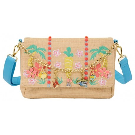 Loungefly Zootopia 2 - Embroidered Charm 7" Faux Leather Crossbody Bag