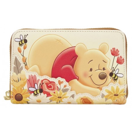 Loungefly Winnie the Pooh - Bees & Flowers 4" Faux Leather Zip-Around Wallet
