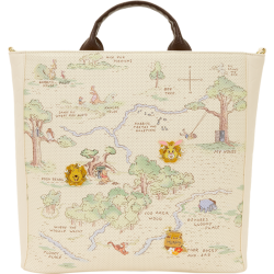 Loungefly Winnie the Pooh - Hundred Acre Wood Pin Trader 11" Faux Leather Tote Bag