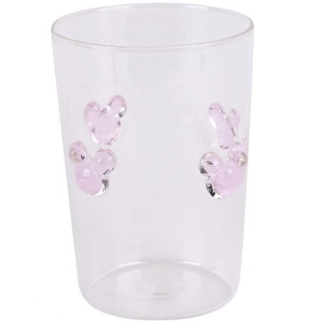 Disney Home - Mickey Mouse Drinkglas Embossed Love Pink
