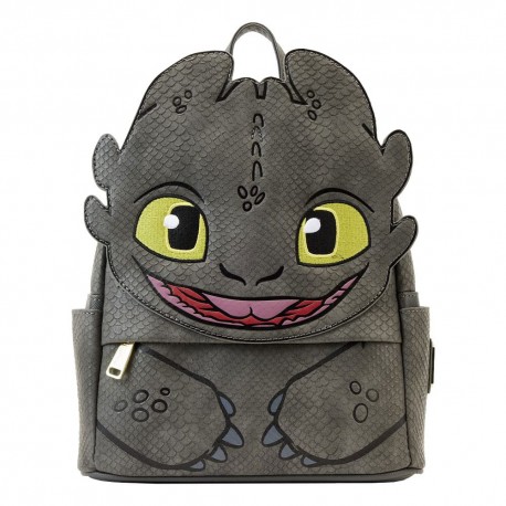 Loungeflly How To Train Your Dragon - Toothless Cosplay 10” Faux Leather Mini Backpack