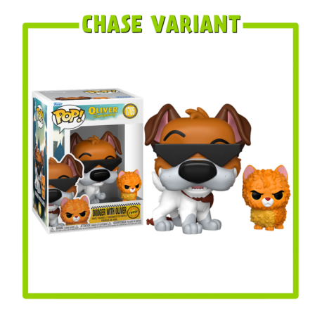 Funko Pop 1705 Dodger with Oliver (Chase), Oliver & Co.