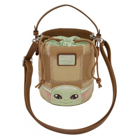 Loungefly Star Wars: The Mandalorian - Grogu & Anzellan 8" Faux Leather Crossbody Bag