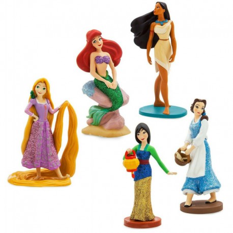 Disney Princess Exclusive 5-Piece PVC Figure Play Set [Belle, Pocahontas, Mulan, Rapunzel, Ariel]