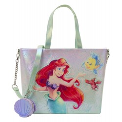 Loungefly The Little Mermaid (1989) - Ariel, Flounder & Sebastian 9" Tote Bag with Coin Bag