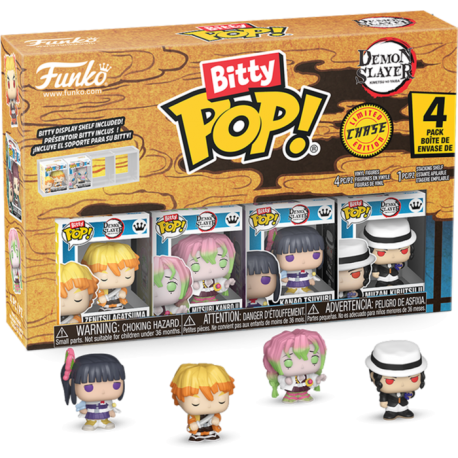 Demon Slayer - Zenitsu Agatsuma, Mitsuri Kanroji, Kanao Tsuyuri & Mystery Bitty Pop! Vinyl Figure 4-Pack