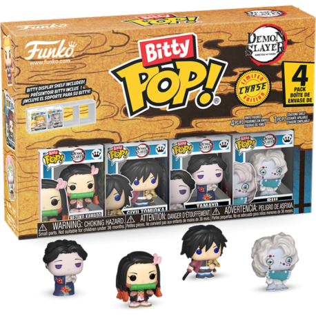 Demon Slayer - Nezuko Kamado, Giyu Tomioka, Tamayo & Mystery Bitty Pop! Vinyl Figure 4-Pack