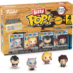 Demon Slayer - Inosuke Hashibira, Kyojuro Rengoku, Genya Shinazugawa & Mystery Bitty Pop! Vinyl Figure 4-Pack