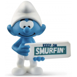 Schleich Smurfen Smurf met Tekstbord Mini Figurine