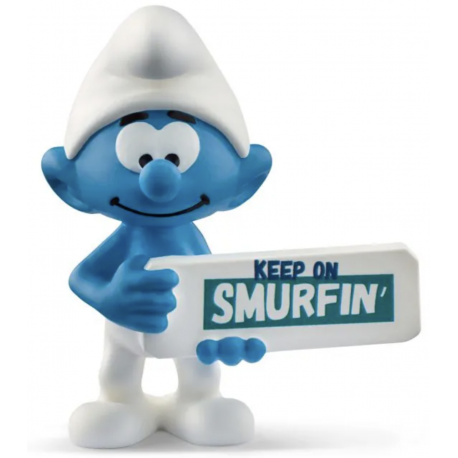 Schleich Smurfen Smurf met Tekstbord Mini Figurine