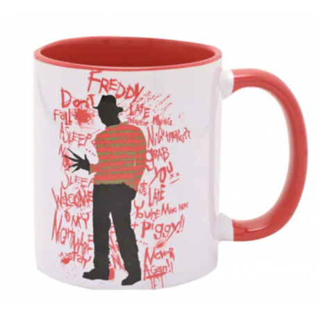 Nightmare on Elm Street Mok Red Inside11oz - Freddy Krueger Graffiti