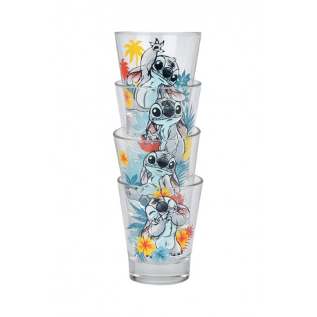 Disney Stitch Drink Glasses (Set of 4)