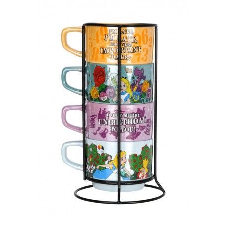 Disney Alice In Wonderland Mokken (Set van 4)