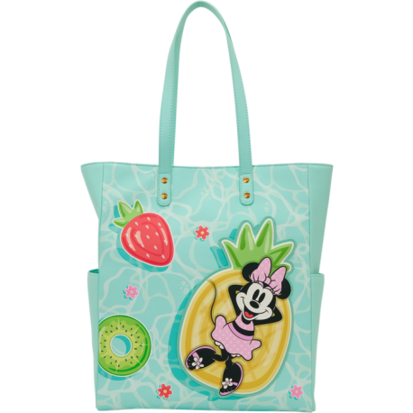 Loungefly Mickey & Minnie - Beach Fun 14" Faux Leather Tote Bag