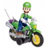 The Super Mario Galaxy Movie Action Figure with Pull Back Motorcycle Luigi 6 cm