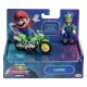 The Super Mario Galaxy Movie Action Figure with Pull Back Motorcycle Luigi 6 cm