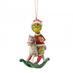 Jim Shore - The Grinch On Rocking Horse Hanging Ornament