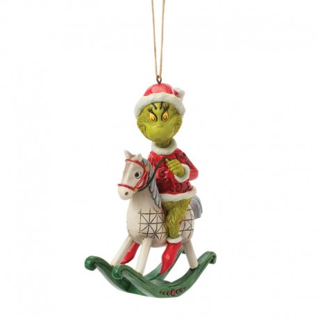 Jim Shore - The Grinch On Rocking Horse Hanging Ornament