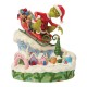 Jim Shore - The Grinch On Small Sled Figurine - The Grinch