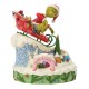 Jim Shore - The Grinch On Small Sled Figurine - The Grinch