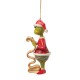 Jim Shore - The Grinch With Lists Hanging Ornament