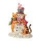 Disney Traditions - Pooh And Friends Hugging Snowman Figurine