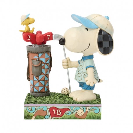Pre-Order - Snoopy Golfing Figurine - Peanuts By Jim Shore