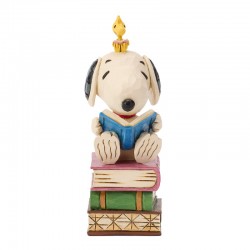 Pre-Order - Snoopy Stacked Books Figurine - Peanuts By Jim Shore