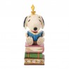 Pre-Order - Snoopy Stacked Books Figurine - Peanuts By Jim Shore
