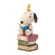Pre-Order - Snoopy Stacked Books Figurine - Peanuts By Jim Shore