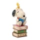 Pre-Order - Snoopy Stacked Books Figurine - Peanuts By Jim Shore