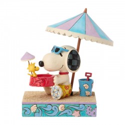 Pre-Order - Snoopy At Beach Figurine - Peanuts By Jim Shore