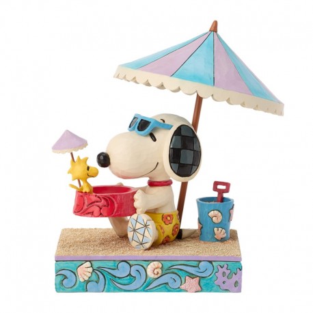 Pre-Order - Snoopy At Beach Figurine - Peanuts By Jim Shore