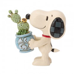 Pre-Order - Snoopy With Plant Figurine - Peanuts By Jim Shore