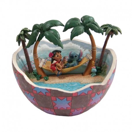 Pre-Order - Lilo Stitch Coconut Movie Moment Figurine By Disney Traditions