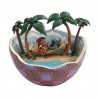 Pre-Order - Lilo Stitch Coconut Movie Moment Figurine By Disney Traditions