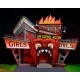 NECA Beetlejuice (1988) Diorama Trenchcoat with Spikes Inferno Room Deluxe Set