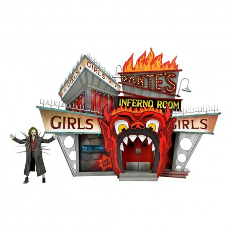 NECA Beetlejuice (1988) Diorama Trenchcoat with Spikes Inferno Room Deluxe Set